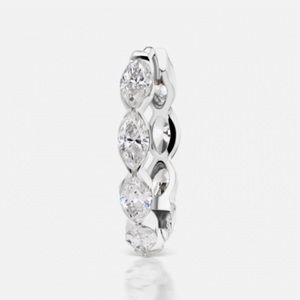 MARIA TASH 11mm marquise diamond clicker hoop